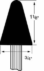 Grier Abrasives - 3/4 x 1-1/8" Head Diam x Thickness, A5, Tree, Aluminum Oxide Mounted Point - A1 Tooling