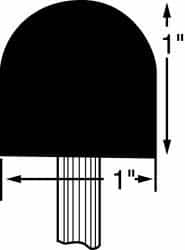 Grier Abrasives - 1" Head Diam x 1" Thickness, A21, Ball Nose End, Aluminum Oxide Mounted Point - Red, Medium Grade, 60 Grit, 34,500 RPM - A1 Tooling