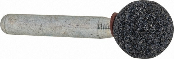 Grier Abrasives - 5/8" Head Diam x 5/8" Thickness, A26, Ball End, Aluminum Oxide Mounted Point - A1 Tooling