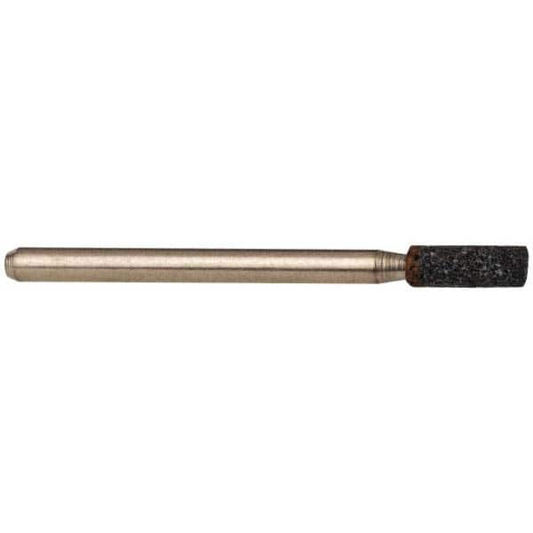 Grier Abrasives - 1/8 x 3/8" Head Diam x Thickness, W145, Cylinder, Aluminum Oxide Mounted Point - A1 Tooling