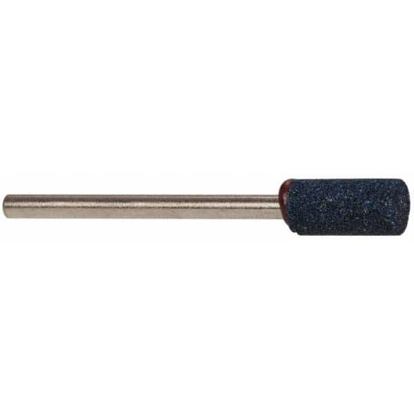 Grier Abrasives - 1/4 x 1/2" Head Diam x Thickness, W163, Cylinder, Aluminum Oxide Mounted Point - A1 Tooling