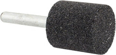 Grier Abrasives - 1 x 1" Head Diam x Thickness, W220, Cylinder, Aluminum Oxide Mounted Point - A1 Tooling