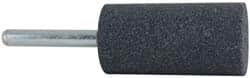 Grier Abrasives - 1 x 2" Head Diam x Thickness, W222, Cylinder, Aluminum Oxide Mounted Point - A1 Tooling