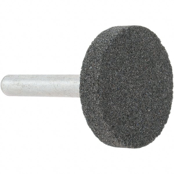 Grier Abrasives - 1-1/4 x 1/4" Head Diam x Thickness, W225, Cylinder, Aluminum Oxide Mounted Point - A1 Tooling