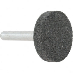 Grier Abrasives - 1-1/4 x 1/4" Head Diam x Thickness, W225, Cylinder, Aluminum Oxide Mounted Point - A1 Tooling