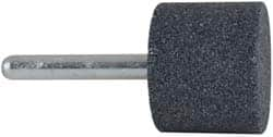 Grier Abrasives - 1-1/4 x 1" Head Diam x Thickness, W229, Cylinder, Aluminum Oxide Mounted Point - A1 Tooling