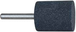 Grier Abrasives - 1-1/4" Head Diam x 1-1/2" Thickness, W231, Cylinder End, Aluminum Oxide Mounted Point - Blue, Medium Grade, 60 Grit, 17,620 RPM - A1 Tooling