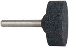 Grier Abrasives - 1-1/2 x 1/2" Head Diam x Thickness, W236, Cylinder, Aluminum Oxide Mounted Point - A1 Tooling