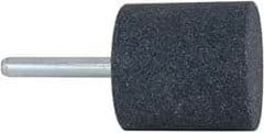 Grier Abrasives - 1-1/2 x 1-1/2" Head Diam x Thickness, W238, Cylinder, Aluminum Oxide Mounted Point - A1 Tooling