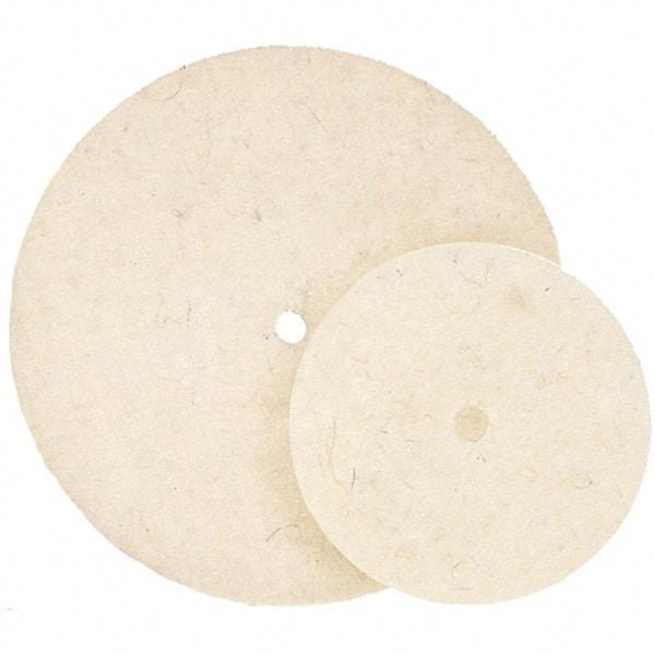 WALTER Surface Technologies - 7" Diam, Unmounted Buffing Wheel - Hook & Loop Felt Disc, High Density Density - A1 Tooling