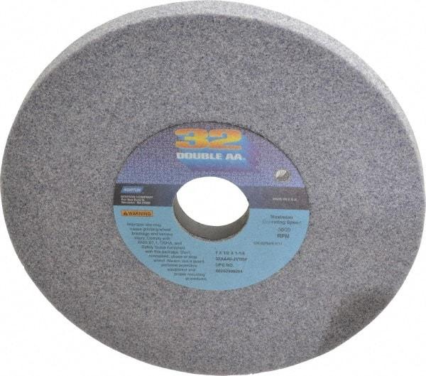 Norton - 7" Diam x 1-1/4" Hole x 1/2" Thick, J Hardness, 46 Grit Surface Grinding Wheel - Aluminum Oxide, Type 1, Coarse Grade, 3,600 Max RPM, Vitrified Bond, No Recess - A1 Tooling