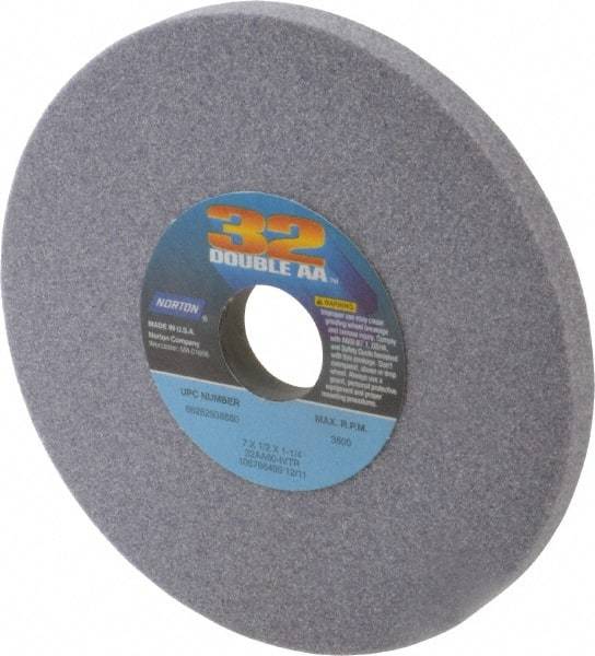 Norton - 7" Diam x 1-1/4" Hole x 1/2" Thick, I Hardness, 60 Grit Surface Grinding Wheel - Aluminum Oxide, Type 1, Medium Grade, 3,600 Max RPM, Vitrified Bond, No Recess - A1 Tooling