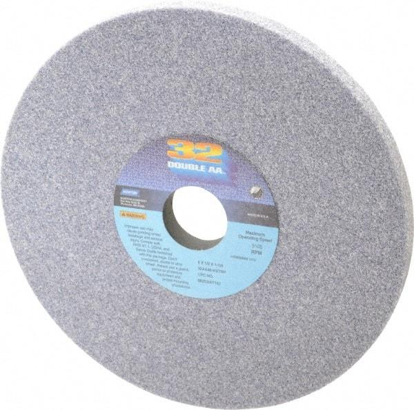 Norton - 8" Diam x 1-1/4" Hole x 1/2" Thick, H Hardness, 46 Grit Surface Grinding Wheel - Aluminum Oxide, Type 1, Coarse Grade, 3,105 Max RPM, Vitrified Bond, No Recess - A1 Tooling