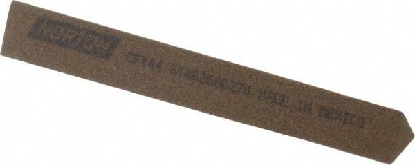 Norton - 4" Long x 1/2" Wide x 1/2" Thick, Aluminum Oxide Sharpening Stone - Triangle, Coarse Grade - A1 Tooling