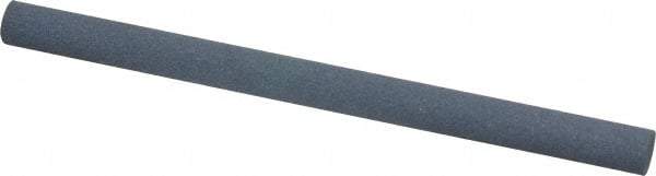 Norton - 4" Long x 1/4" Diam x 1/4" Thick, Silicon Carbide Sharpening Stone - Round, Fine Grade - A1 Tooling