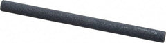 Norton - 4" Long x 1/4" Diam x 1/4" Thick, Silicon Carbide Sharpening Stone - Round, Medium Grade - A1 Tooling