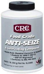 CRC - 16 oz Bottle High Temperature Anti-Seize Lubricant - Aluminum, -65 to 1,800°F, Opaque Off-White, Food Grade, Water Resistant - A1 Tooling