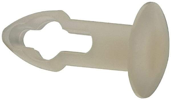 Made in USA - 5/32" Hole Diam, Keyhole Shank, Nylon Panel Rivet - 9/32" Material Thickness, 5/16" Head Diam - A1 Tooling