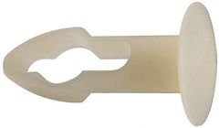 Made in USA - 1/4" to 1/4" Hole Diam, Keyhole Shank, Nylon Panel Rivet - 15/32" Material Thickness, 1/2" Head Diam - A1 Tooling