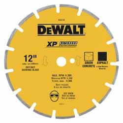 DeWALT - 12" Diam, 1" Arbor Hole Diam, Wet & Dry Cut Saw Blade - Diamond-Tipped, Standard Round Arbor - A1 Tooling