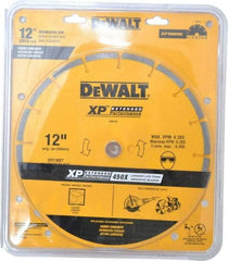 DeWALT - 12" Diam, 1" Arbor Hole Diam, Wet & Dry Cut Saw Blade - Diamond-Tipped, Standard Round Arbor - A1 Tooling