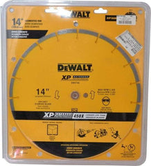 DeWALT - 14" Diam, 1" Arbor Hole Diam, Wet & Dry Cut Saw Blade - Diamond-Tipped, Standard Round Arbor - A1 Tooling