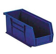 Akro-Mils - 50 Lb. Load Capacity, 10-7/8" Deep, Blue Polymer Hopper Stacking Bin - 5" High x 11" Wide x 10-7/8" Long - A1 Tooling