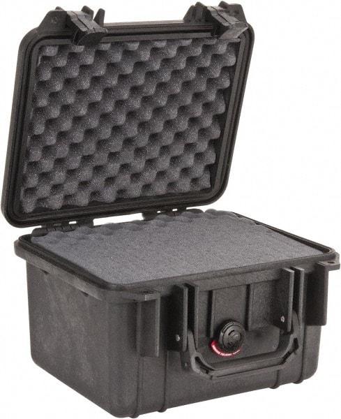 Pelican Products, Inc. - 9-11/16" Wide x 9-11/16" Deep x 6-7/8" High, Clamshell Hard Case - Black, Polypropylene - A1 Tooling