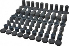 Grier Abrasives - 100 Piece Aluminum Oxide Vitrified Mounted Stone Abrasive Point Set - Includes Shapes A5, A12, A14, A21, A32, A37, A39, A40, W206 & W217 - A1 Tooling