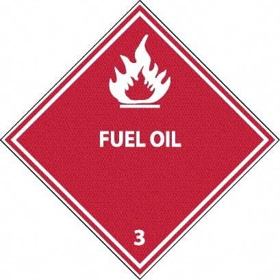 NMC - Fuel Oil DOT Shipping Label - 4" High x 4" Wide - A1 Tooling