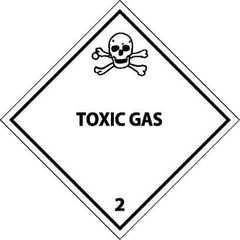 NMC - Toxic Gas DOT Shipping Label - 4" High x 4" Wide - A1 Tooling