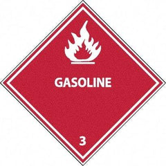 NMC - Gasoline DOT Shipping Label - 4" High x 4" Wide - A1 Tooling