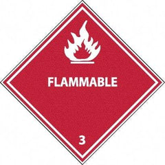 NMC - Flammable DOT Shipping Label - 4" High x 4" Wide - A1 Tooling