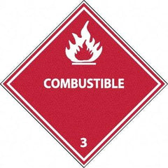 NMC - Combustible DOT Shipping Label - 4" High x 4" Wide - A1 Tooling