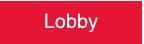 NMC - Lobby, 10" Wide x 3" High, Plastic Sign - English, White on Red, Wall Mount - A1 Tooling