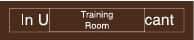 NMC - Training Room in Use/Vacant, 10" Wide x 2" High, Plastic Sign - English, White on Red, Wall Mount - A1 Tooling