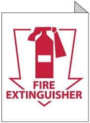 NMC - Fire Extinguisher, Plastic Fire Sign - 8" Wide x 10" High, Glow-in-the-Dark - A1 Tooling