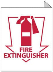 NMC - Fire Extinguisher, Plastic Fire Sign - 8" Wide x 10" High, Glow-in-the-Dark - A1 Tooling