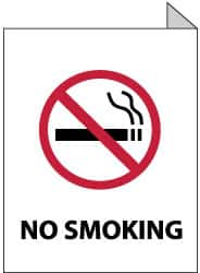 NMC - "No Smoking", 10" Long x 8" Wide, Rigid Plastic Safety Sign - Rectangle, 0.05" Thick, Use for Smoking Regulations - A1 Tooling