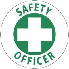 NMC - SafetyOofficer, Hard Hat Label - Green on White, 2" Thick, For Accident Prevention - A1 Tooling