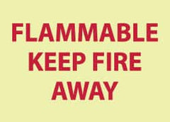 NMC - "Flammable - Keep Fire Away", 10" Long x 14" Wide, Rigid Plastic Safety Sign - Rectangle, 0.05" Thick, Use for Accident Prevention - A1 Tooling