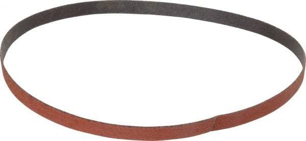 Norton - 1/2" Wide x 18" OAL, 60 Grit, Ceramic Abrasive Belt - Ceramic, Medium, Coated, Y Weighted Cloth Backing, Series R981 - A1 Tooling