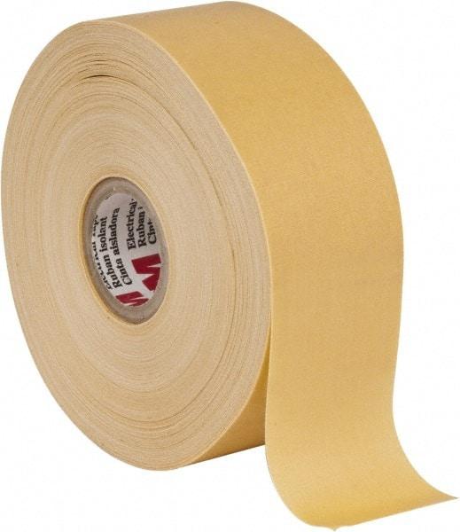 3M - 1-1/2" x 110', Yellow Cotton Cloth Electrical Tape - Series 2520, 8 mil Thick, 800 V/mil Dielectric Strength, 50 Lb./Inch Tensile Strength - A1 Tooling