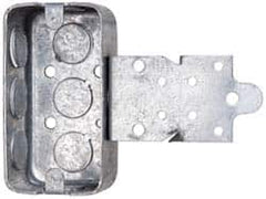 Cooper Crouse-Hinds - 1 Gang, (8) 1/2" Knockouts, Steel Rectangle Wall Box - 4" Overall Height x 2-1/8" Overall Width x 1-1/2" Overall Depth - A1 Tooling