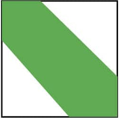 NMC - Green & White Striped Vinyl Tape - 2" Wide x 108' Long x 0.002" Thick, General Traffic - A1 Tooling