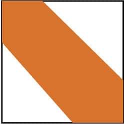 NMC - Orange & White Striped Vinyl Tape - 2" Wide x 108' Long x 0.002" Thick, General Traffic - A1 Tooling