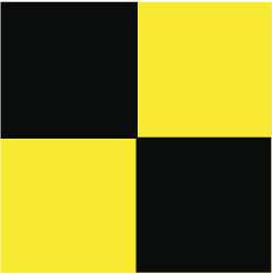 NMC - Black & Yellow Checkered Vinyl Tape - 2" Wide x 54' Long x 0.002" Thick, General Traffic - A1 Tooling