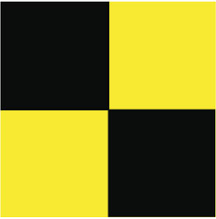 NMC - Black & Yellow Checkered Vinyl Tape - 2" Wide x 54' Long x 0.002" Thick, General Traffic - A1 Tooling