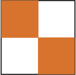 NMC - Orange & White Checkered Vinyl Tape - 2" Wide x 54' Long x 0.002" Thick, General Traffic - A1 Tooling