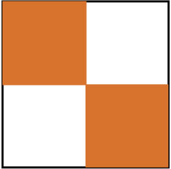 NMC - Orange & White Checkered Vinyl Tape - 2" Wide x 54' Long x 0.002" Thick, General Traffic - A1 Tooling